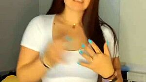 crossdresser slips see-through panties dances flashing banana bulge