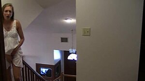 step mommy lesbian licks babysitter shaved pussy close up in threesome roleplay