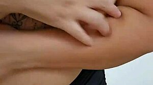 stroking my clit and jamming finger in tight asshole till it gapes wide...