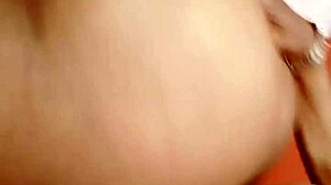 Tight Pussy Closeup in Retro Blue Film Action