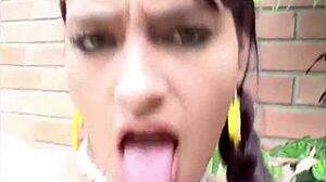 selina 18 trembles in ecstasy from friend's tongue lick