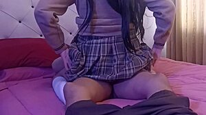 Horny Mexican Schoolgirl In Uniform Gets Creampied By Classmate!