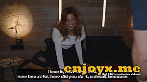 beautiful spanish redhead agatha deepthroats jason's cock then pussy licked in hd