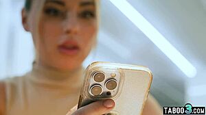 Lesbian Boss Strap-On Pounds Anna Claire Clouds' Tight Holes