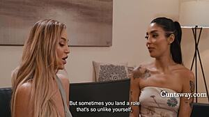 les acting coach slaps latina cunt tattooed big tits lick orgasm seduction 😏👋