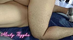 bbw mistythyghs hairy pussy fisted and fucked hard by fanboy with wet cumshot