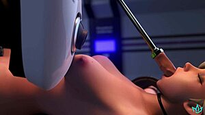 Mercy Overwhelmed by Orgasms and Bred by Dominant AI