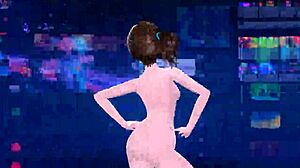 Meiko from Project Diva 39 full nude mod reveals massive tits big ass and goddess curves