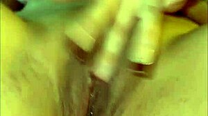 stretching my tight asian asshole with huge glass dildo till juicy orgasm