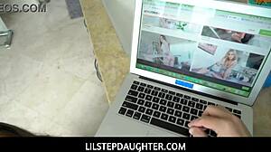 april olsen plays game blows stepdaddy rides cock