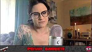 penny barber milf kink interview backstage with big tits friend in latex