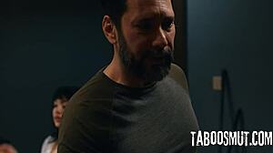 big tits stepmom pounds hard in the principal's office secretly