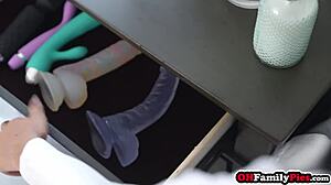 stepbro your huge dick beats bianca bangs dildo!!