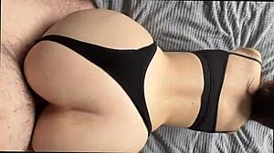 stepsister's juicy big ass bent over doggystyle couldn't resist rough bedroom orgasm