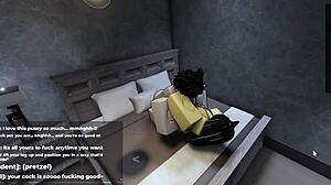 Roblox catgirl teases big ass until she finally submits