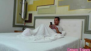 TS Bella Atrix Surrenders Ass Then Sucks Cock Deep!