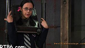 bound couple competes in rough bdsm sex game missionary pounding