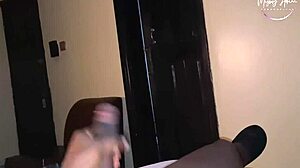 Teen solo strokes monster cock moaning wildly in hotel room