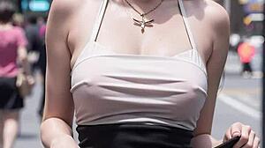 blondes and brunettes flash panties under short skirts upskirt