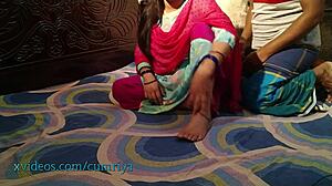 indian maid sneaks hardcore fuck with amateur virgin boy couple homemade