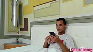 TS Bella Atrix Surrenders Ass Then Sucks Cock Deep!