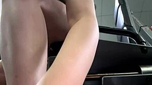 Teen gym slut squirts extreme pussy juices masturbating big tits ass in public workout