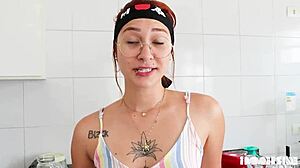 ruvinha's wild threesome birthday fuck with friends leaves hairy pussies dripping