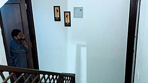 neighbors sister-in-laws husband sneaks over while she's alone at home