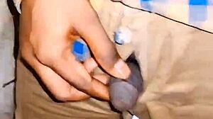 Micro Penis Sissy Pisses in Toilet Dorm Outdoor Skirt Flashing Spots