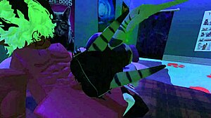 demon sneaks quickie sex romp with sexy shark girl in roblox furry world