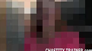 Bound and helpless while she controls your jerking off with toys in BDSM POV.