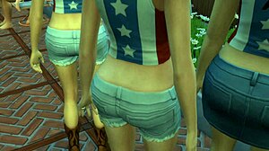 Ajay's Monster Cock Slams Cheerleader Squad Poolside Interracial 3some!