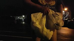 Thick Diaper Tease Turns Outdoor With Massive Cock Lover