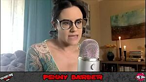 penny barber milf kink interview backstage with big tits friend in latex