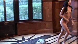 claudia skinny slut milf anal double penetration threesome mmf cumshot orgasm in old hungarian castle