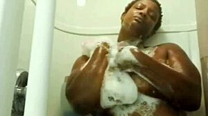 yuki senpai strips big tits ebony milf in motel shower homemade preview