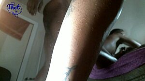 thick ebony bbw milf shares big black cock doggystyle in swinging threesome