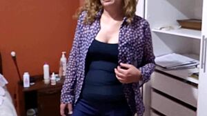 i shove huge dildo deep stepson blasts huge cumshot