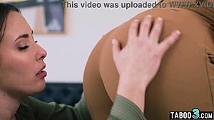 Lesbian Boss Strap-On Pounds Anna Claire Clouds' Tight Holes