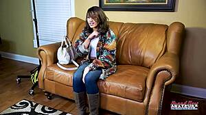 brookes sloppy deepthroat leads to hard interracial pounding and hot facial cumshot