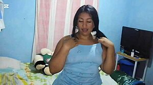 Rico masturbates her huge fat chubby latina ass homemade pov solo