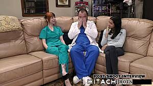 ditria rose freshman hitachi wand forces mandatory orgasm backstage pov