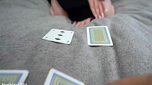 Eva Barbie Loses Strip Game to Deepthroat Cum Swallow