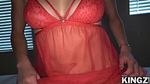 valentina dolce's massage ends with deepthroat cum all over her petite body