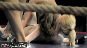 European Lesbian Babes With Big Natural Tits Wrestle Passionately In Panties.