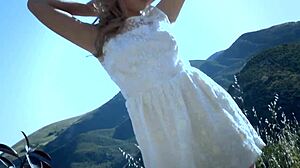 scarlet red and jillian janson's forest pussy fuck feels so damn wild