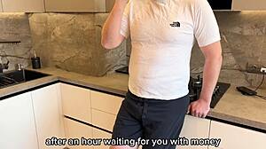 hey my friend paid debt with tiny russian wife deepthroat pussy