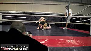 European Lesbian Babes With Big Natural Tits Wrestle Passionately In Panties.