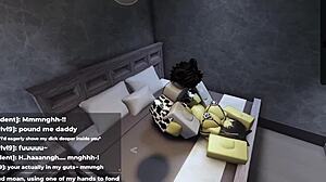 Roblox catgirl teases big ass until she finally submits