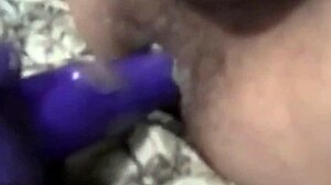 wife shoves dildo deep in husband's ass exploding cumshots everywhere.